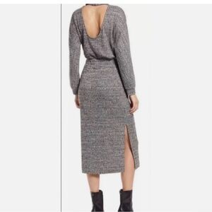 Chic Long Sleeve Gray Dress